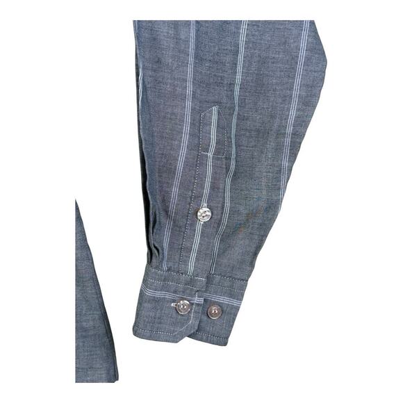 CHESS KING Shirt Mens 15.5 Medium Gray Button up Long Sleeve Check 60s 70s - Picture 4 of 12